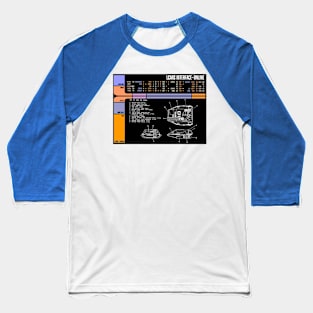 Library Computer Readout Showing Space Dock Yard Tug Baseball T-Shirt